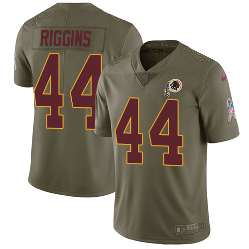 Nike Redskins #44 John Riggins Olive Men's Stitched NFL Limited Salute to Service Jersey - Click Image to Close